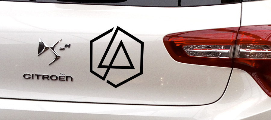 pegatina linkin park hexagono