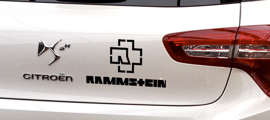 pegatina rammstein logo letras