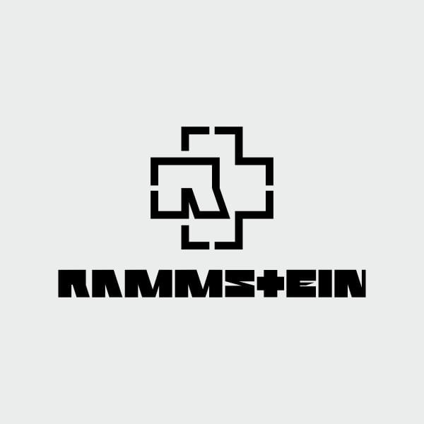 pegatina rammstein logo letras vinilo corte personalizado