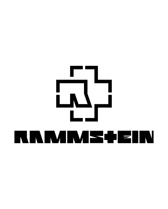 pegatina ramstein logo letras