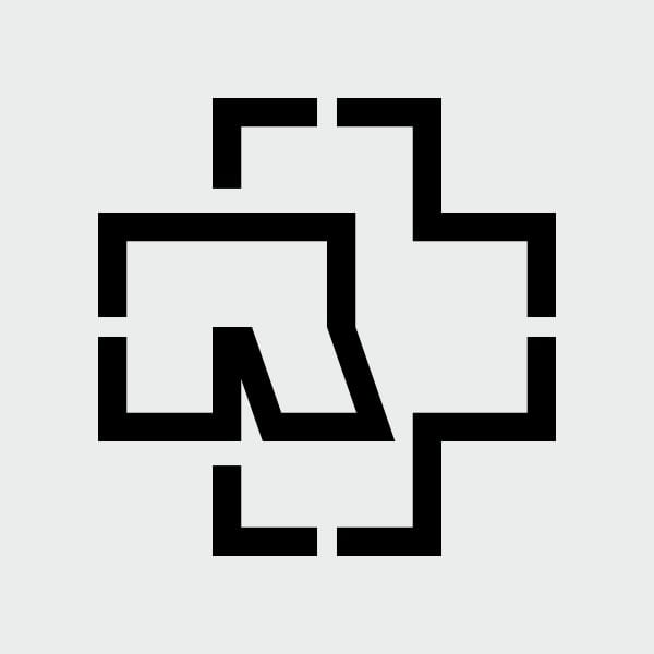 pegatina rammstein logo r cruz vinilo corte personalizado