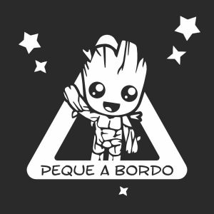 pegatina bebe a bordo baby groot guardianes de la galaxia