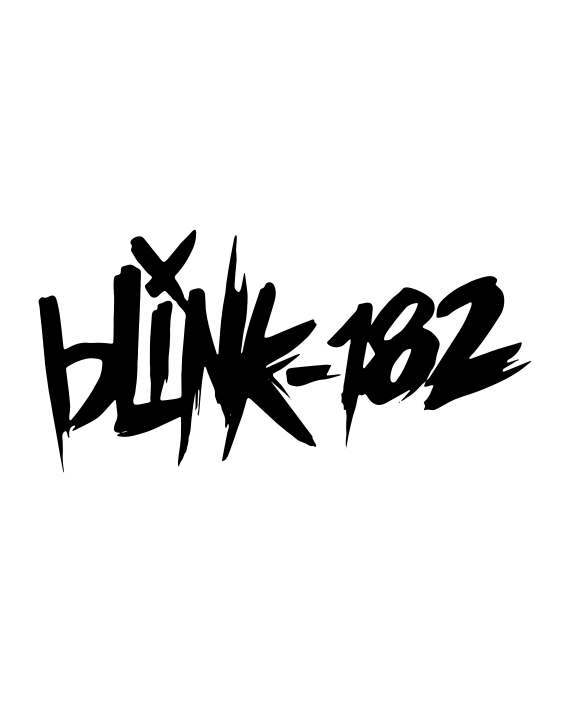 pegatina blink 182 logo lettras vinilo corte