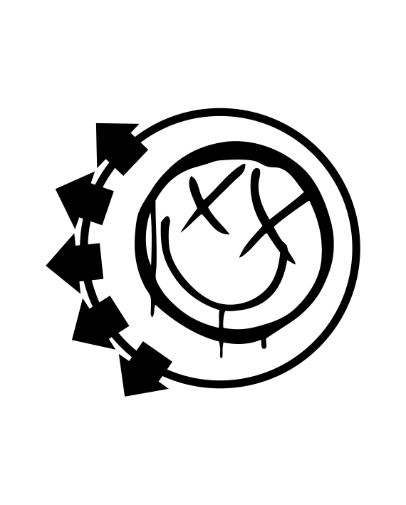 pegatina blink 182 smiley vinilo corte