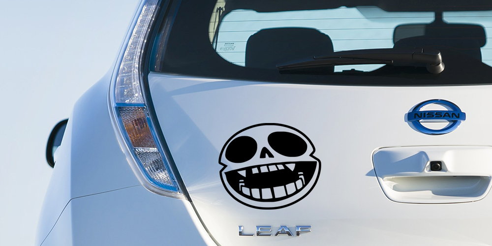 pegatina gorillaz calavera coche moto