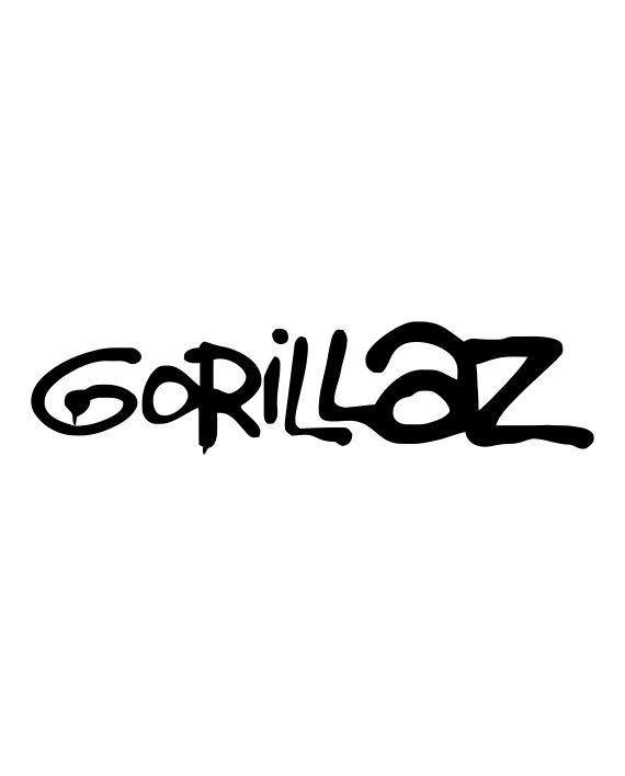 pegatina gorillaz logo letras coche moto