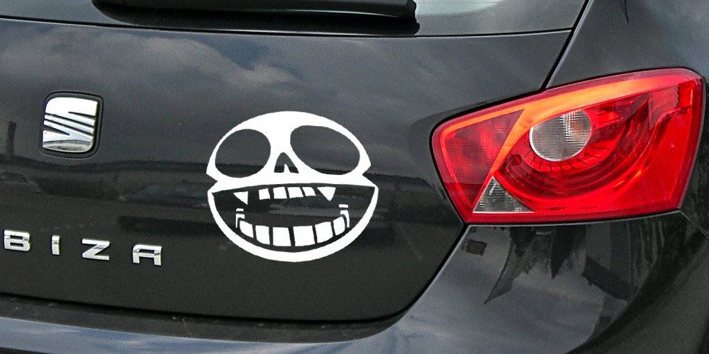 pegatina gorillaz calavera