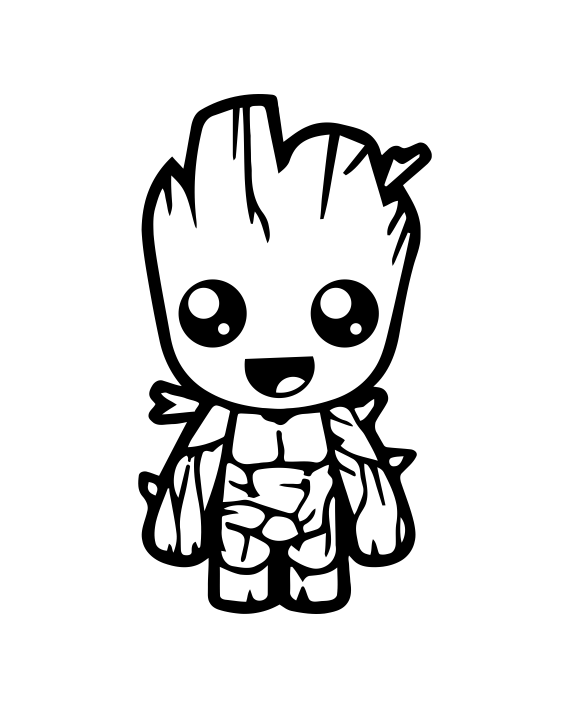 Bebé a Bordo Personalizado – Baby Groot Guardianes – adhesivosNatos