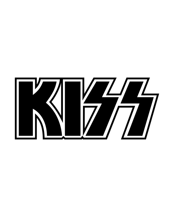 Pegatina Kiss Logo Letras – adhesivosNatos