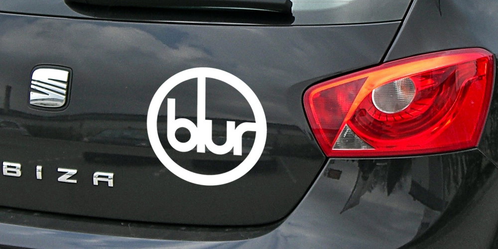 pegatina blur logo coche tablet moto portatil vinilo