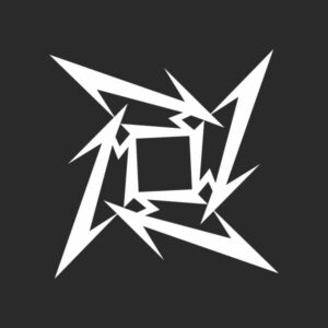 pegatina metallica logo vinilo corte