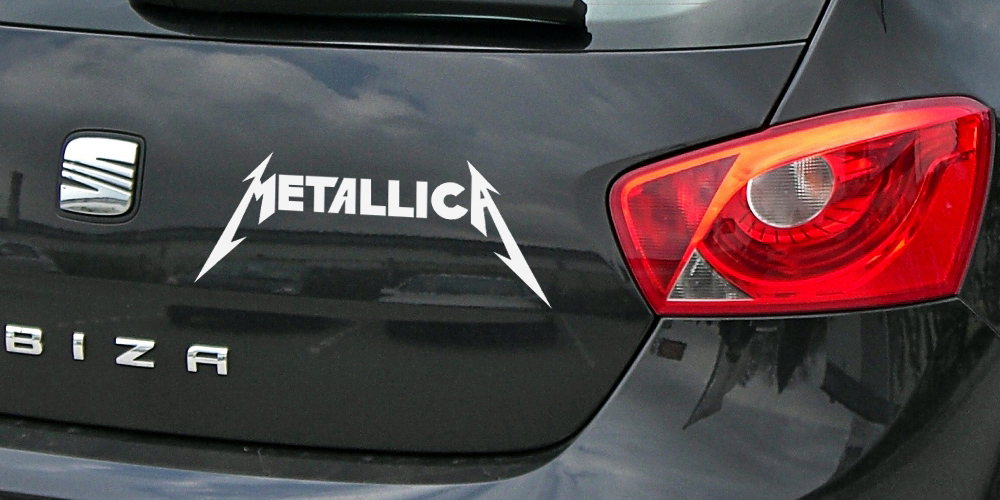 metallica logo letras clasico vinilo