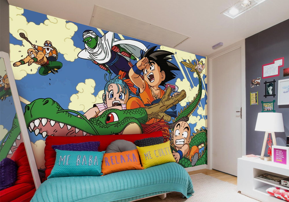 vinilo impreso dragon ball mural