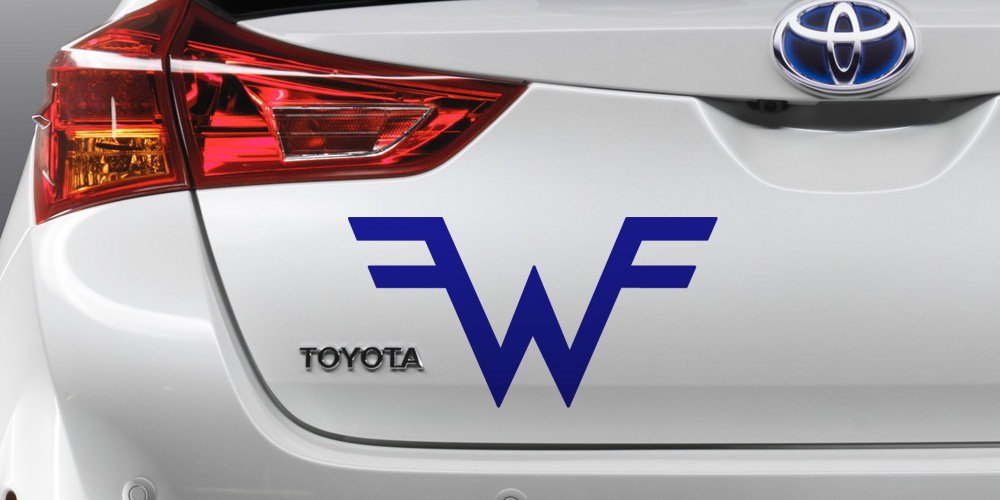 pegatina logo weezer coche moto portatil