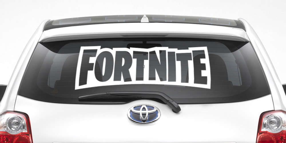 pegatina fortnite letras vinilo troquelado