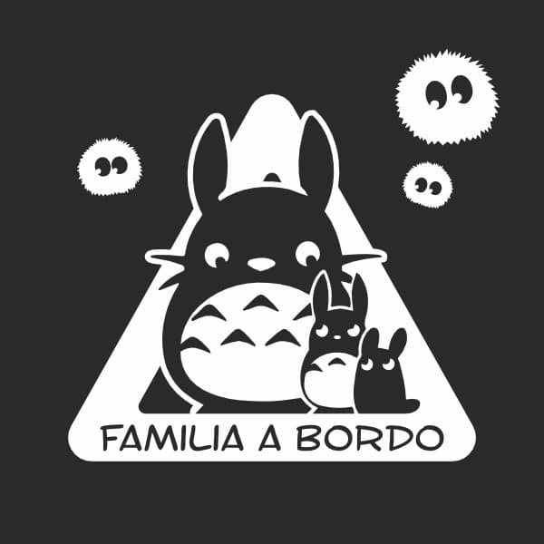bebe a bordo totoro pegatina viniilo