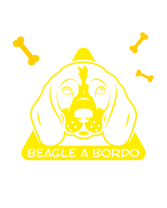 perro a bordo beagle bebe a bordo pegatina