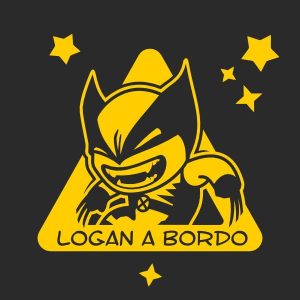 bebe a bordo lobezno logan xmen personalizado vinillo