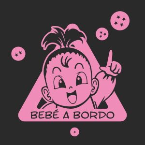 bebe a bordo pan dragon ball personalizable