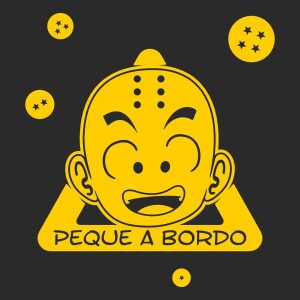 pegatina krilin bebe a bordo dragon ball
