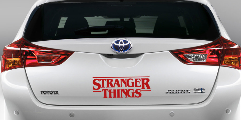 pegatina stranger things vinilo coche logo