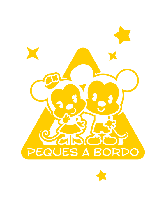 baby mickey minnie bebe a bordo vintage