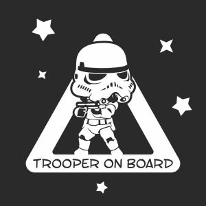pegatina bebe a bordo stormtrooper star wars personalizado