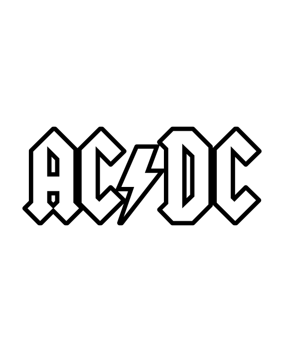 pegatina ACDC contorno vinilo