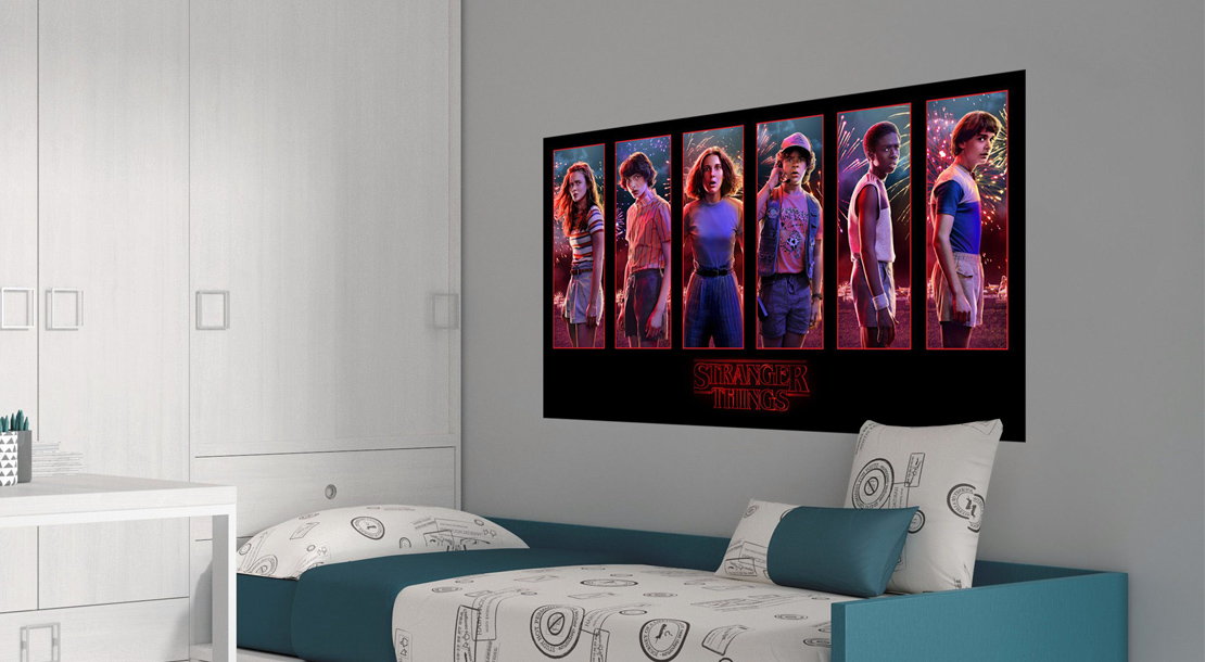 stranger things vinilo mural poster