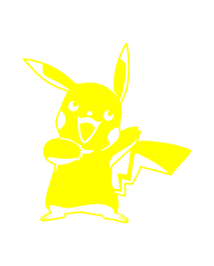 pegatina pikachu troquelada pokemon vinilo