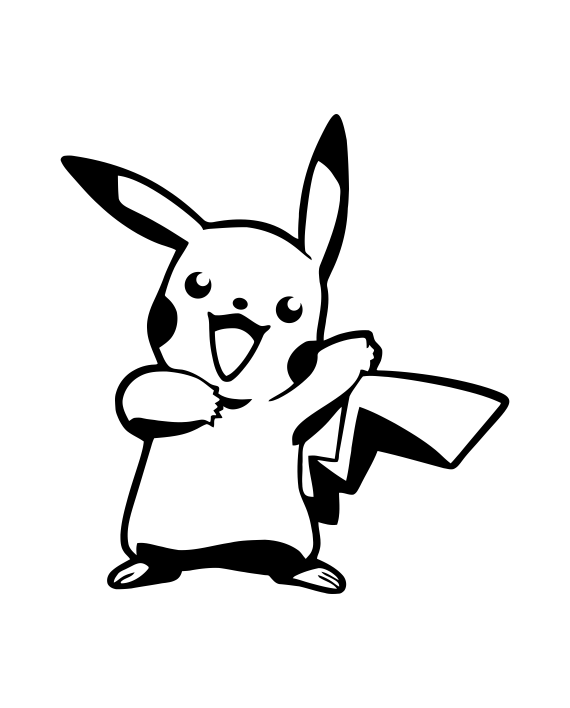 pegatina pikachu troquelada pokemon vinilo