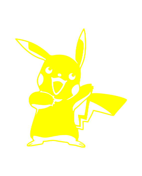 pegatina pikachu troquelada pokemon vinilo