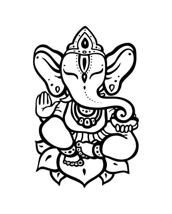 ganesh vinilo pared simbolo