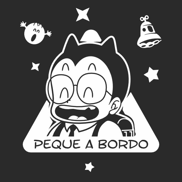 bebe a bordo Obotchaman dr slump pegatina vinilo persoonalizado