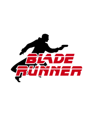 pegatina blade runner logo personaje vinilo