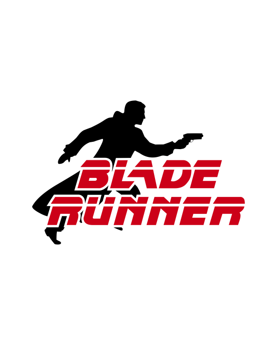 pegatina blade runner logo personaje vinilo