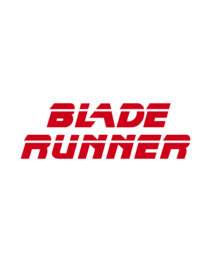 pegatina blade runner letras logo vinilo