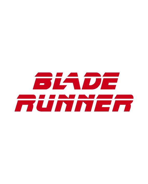 pegatina blade runner letras logo vinilo