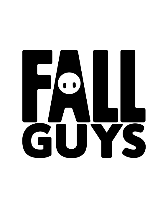 pegatina fall guys logo letras vinilo