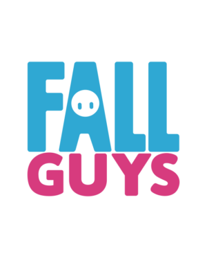 pegatina fall guys logo letras vinilo 2 colroes