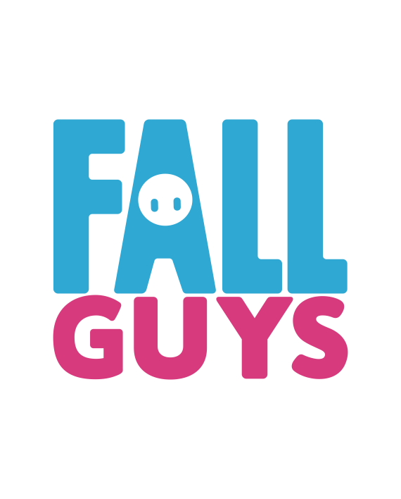 pegatina fall guys logo letras vinilo 2 colroes