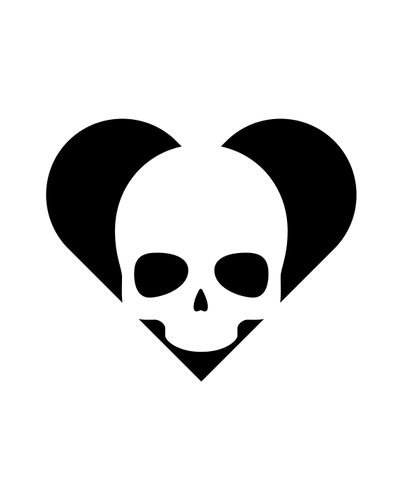 pegatina love and death band logo troquelado