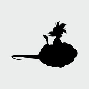 pegatina goku nube kinton dragon ball vinilo trroquelado