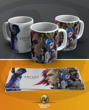 taza jinx arcane adhesivosnatos