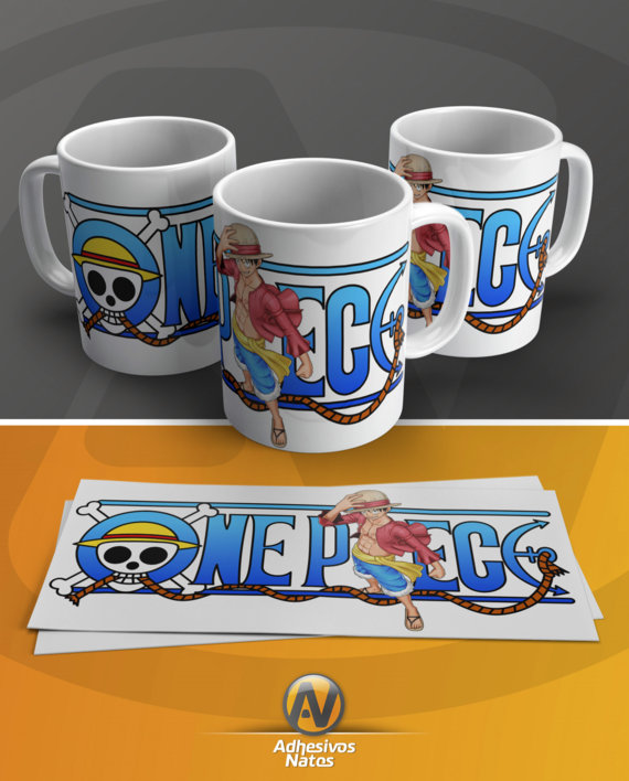 taza one piece luffy adhesivosnatos