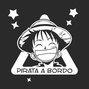 bebé a bordo one piece luffy d monkey personalizable