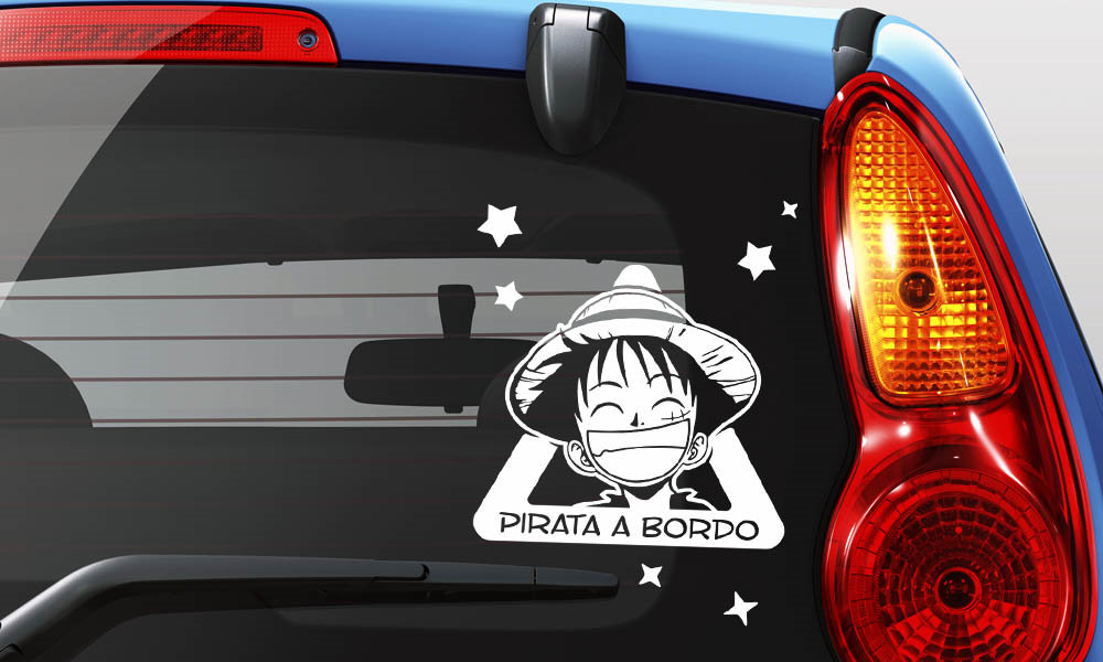 bebe a bordo personalizado one piece luffy