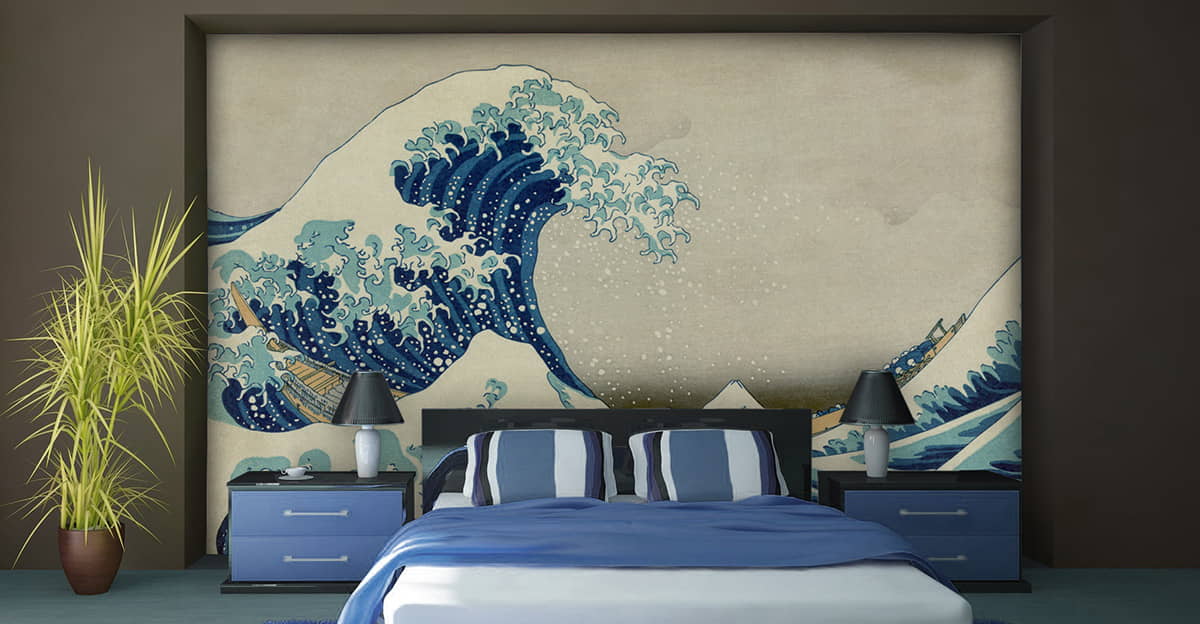 vinilo La gran ola de Kanagawa mural adhesivo