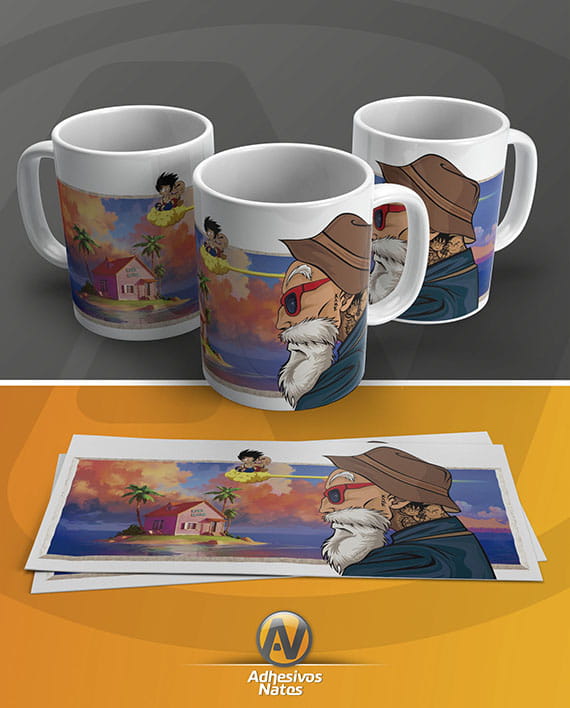 taza muten roshi dragon ball kame house