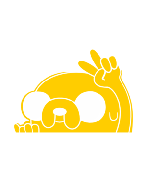 pegatina jake el perro asomao hora de aventuras